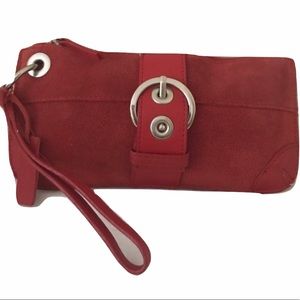 Bath & Body Works Wristlet Red Handbag Clutch
